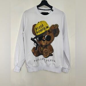 Authentic Philipp Plien Killer Teddy Hip Hop Streetwear Luxury Sequins Sweater